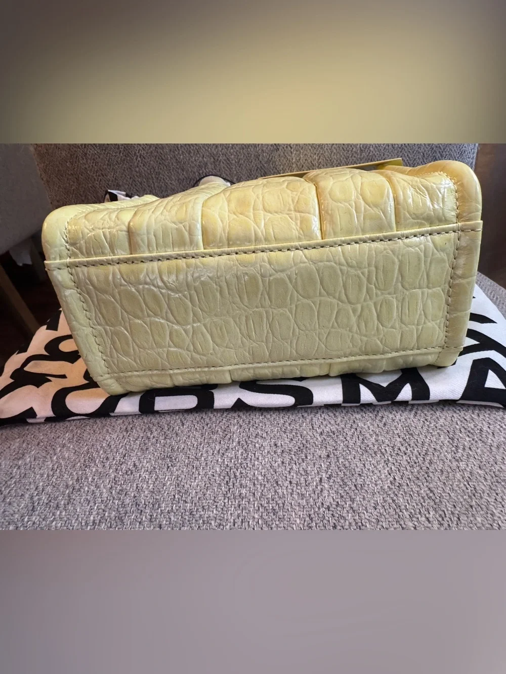 Marc Jacobs Croc-Embossed Mini Tote in Tender Yellow - Picture 5 of 7